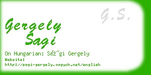 gergely sagi business card